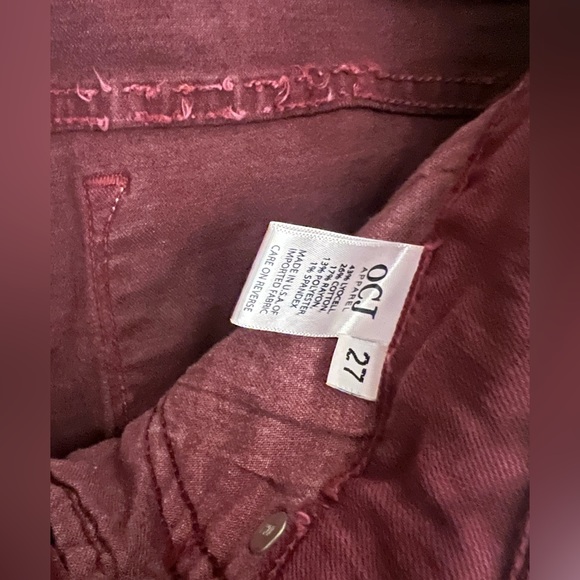 Womens OCJ maroon jeans with white aggie A&M embroidery - Picture 5 of 5